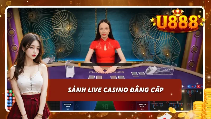 Sảnh Live Casino đẳng cấp bậc nhất là ưu điểm độc đáo của U888