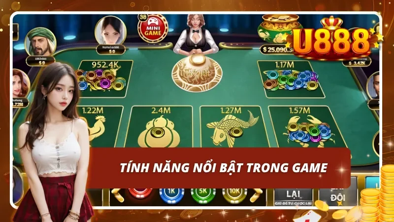 Những tính năng nổi bật tại Bầu Cua của U888