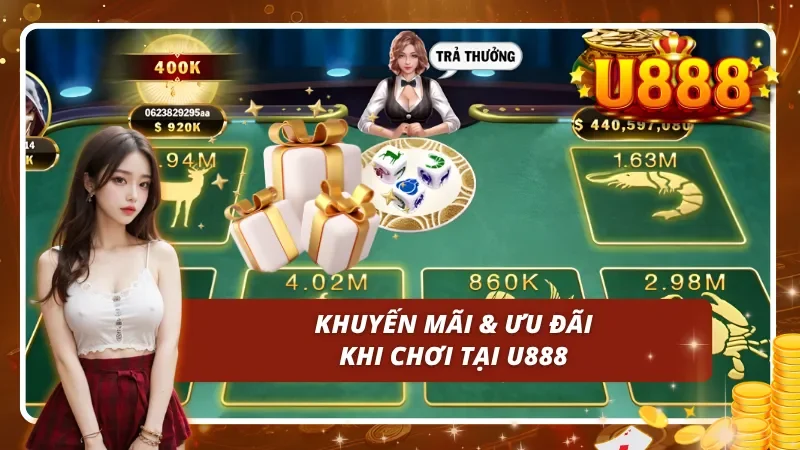 Các khuyến mãi mà người chơi sẽ nhận được khi chơi Bầu Cua Tôm Cá U888